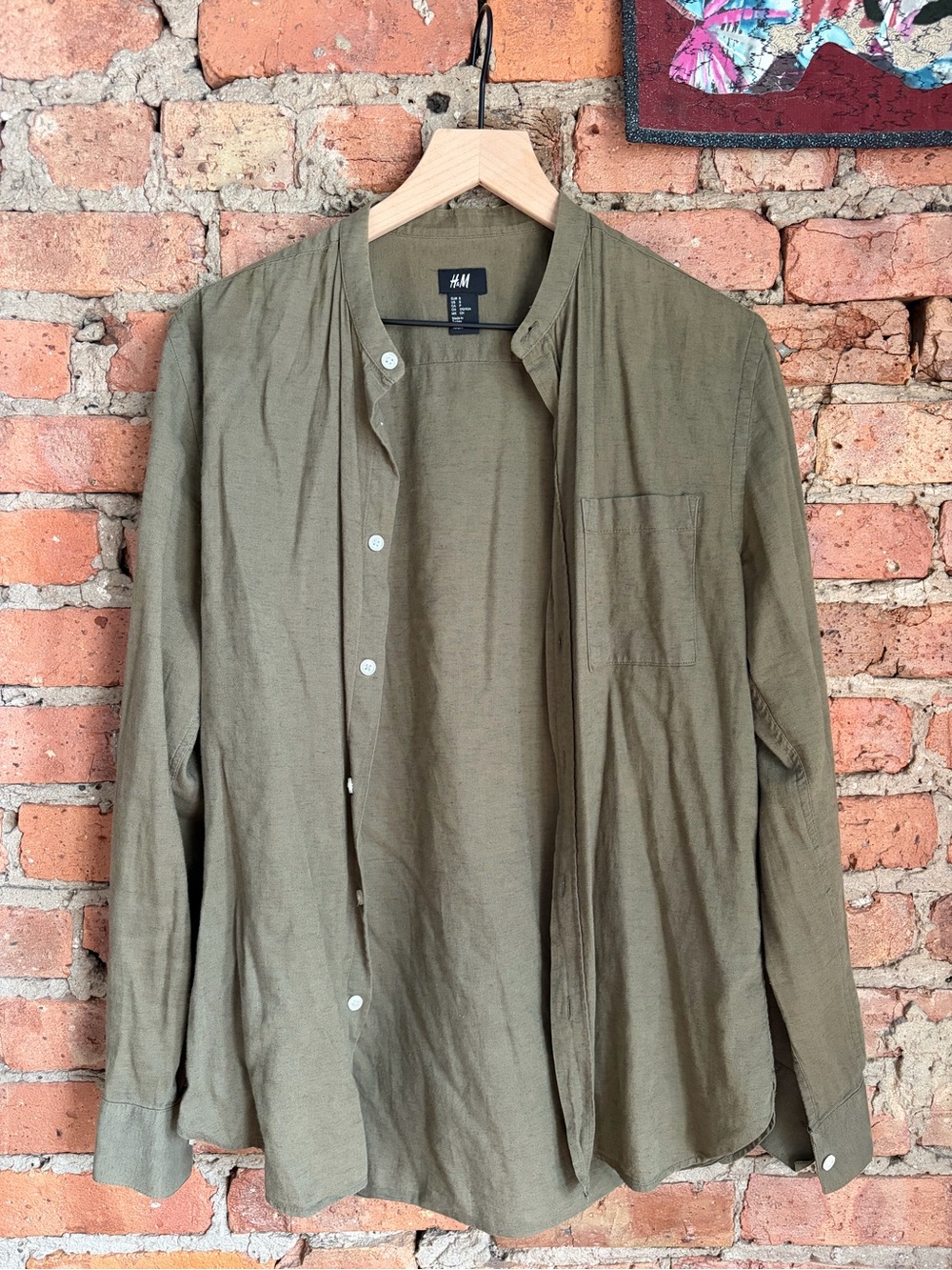 H&M Olive Green Lightweight Shirt Jacket